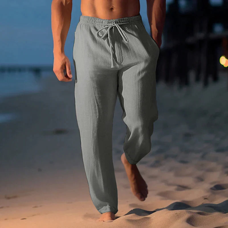 Davy | Men's Breathable Drawstring Linen Pants