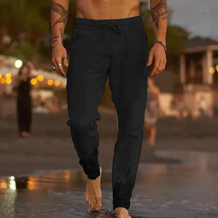 Davy | Breathable Linen Drawstring Joggers