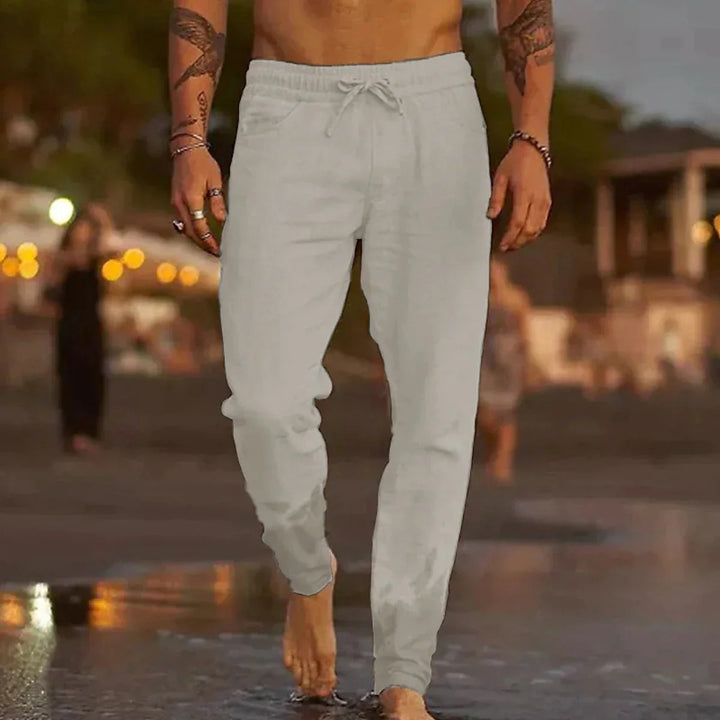 Davy | Breathable Linen Drawstring Joggers