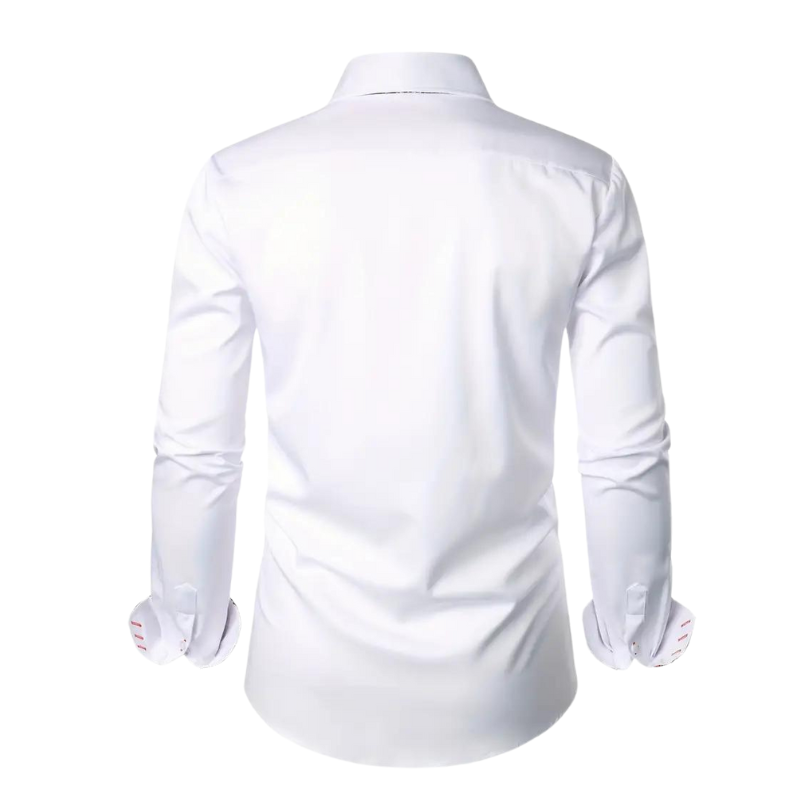 Men's Dress Shirt with Unique Paisley Print Accents
