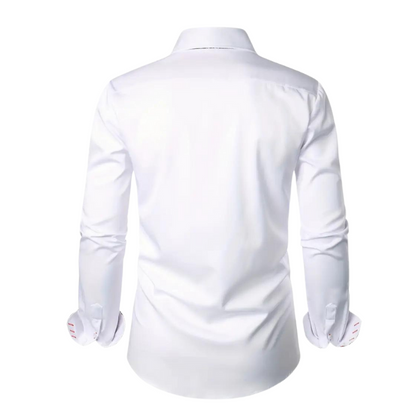 Men's Dress Shirt with Unique Paisley Print Accents