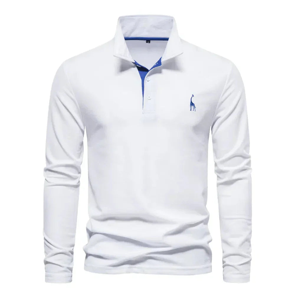 Davy | Embroidered Long Sleeve Polo