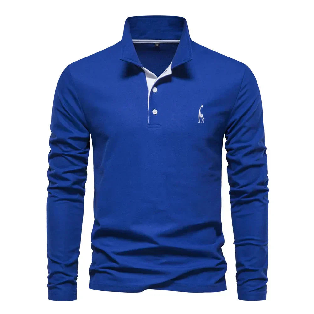 Davy | Embroidered Long Sleeve Polo