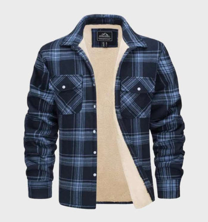 Davy | Men's Flannel Lined Shirt Jacket - Plaid