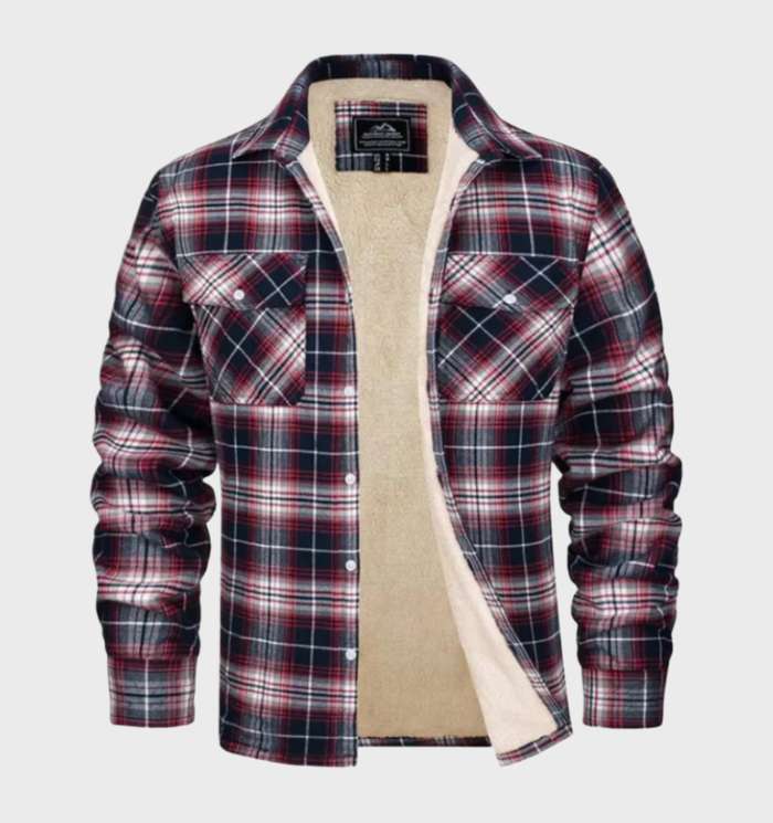 Davy | Men's Flannel Lined Shirt Jacket - Plaid