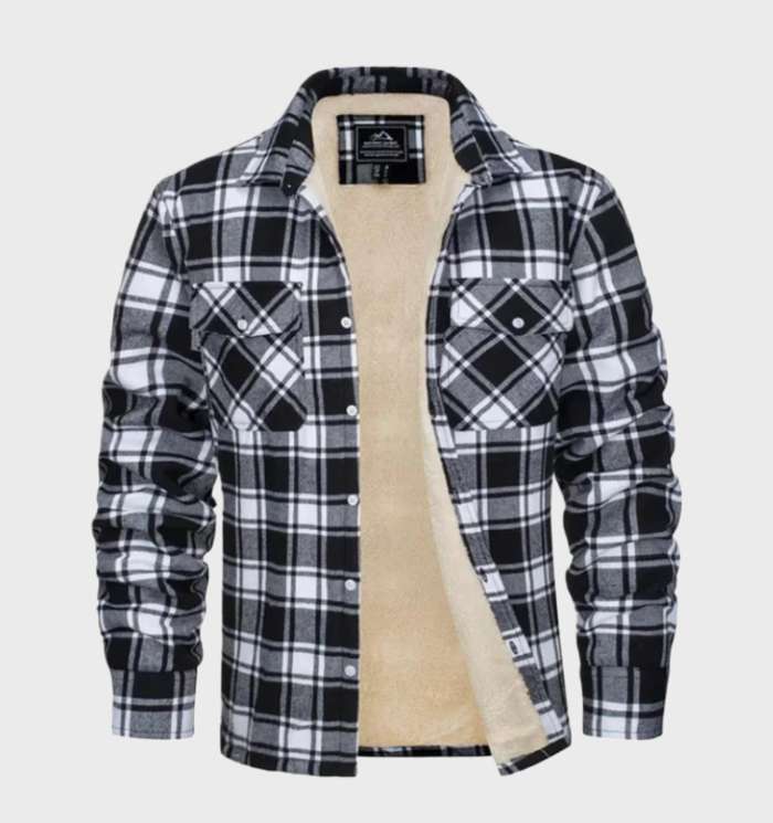 Davy | Men's Flannel Lined Shirt Jacket - Plaid