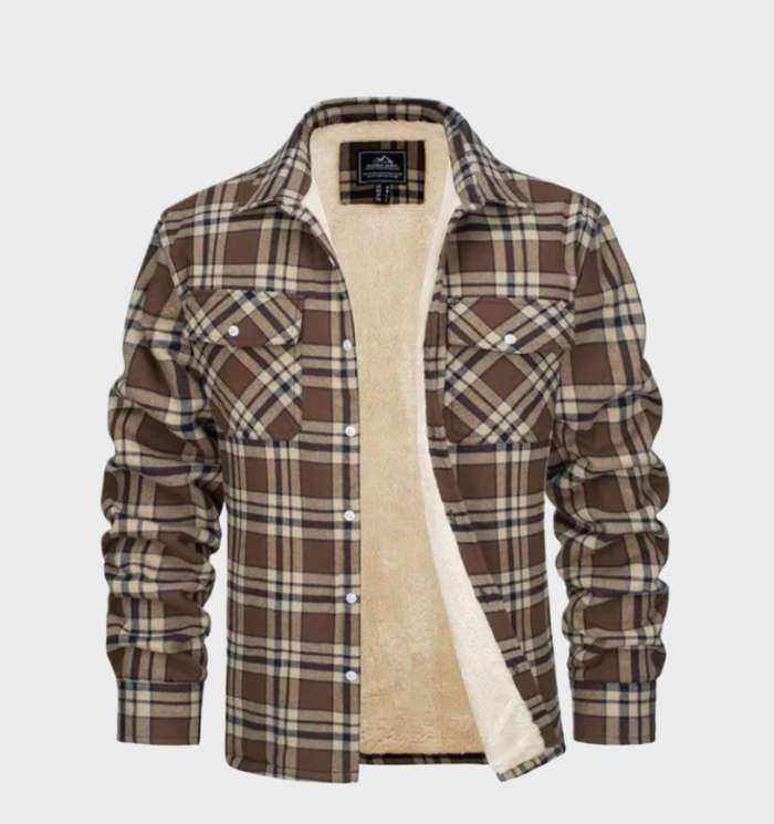 Davy | Men's Flannel Lined Shirt Jacket - Plaid
