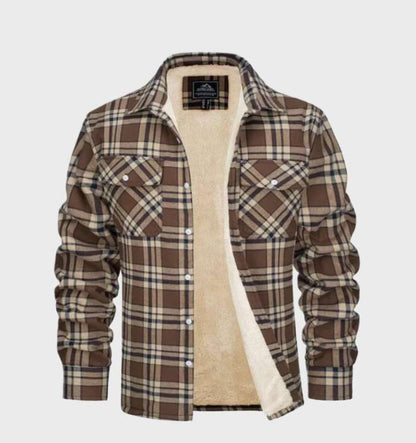 Davy | Men's Flannel Lined Shirt Jacket - Plaid