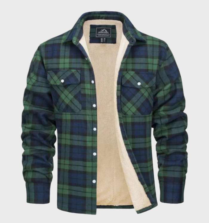 Davy | Men's Flannel Lined Shirt Jacket - Plaid