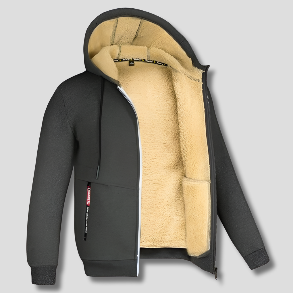 Davy | Men's Cozy Sherpa Lined Fleece Hoodie