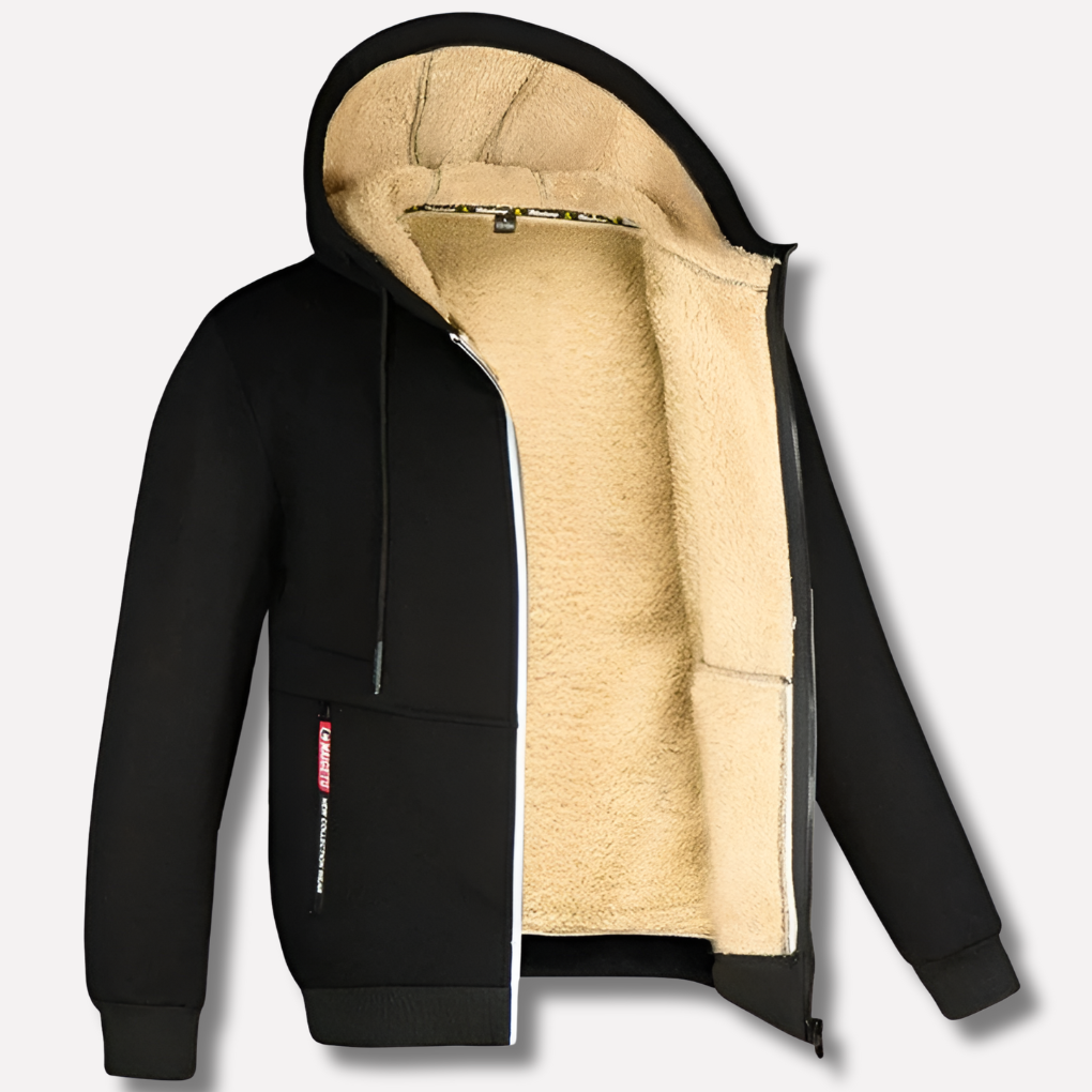 Davy | Men's Cozy Sherpa Lined Fleece Hoodie