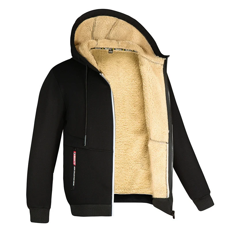 Davy | Men's Sherpa Lined Full Zip Fleece Hoodie