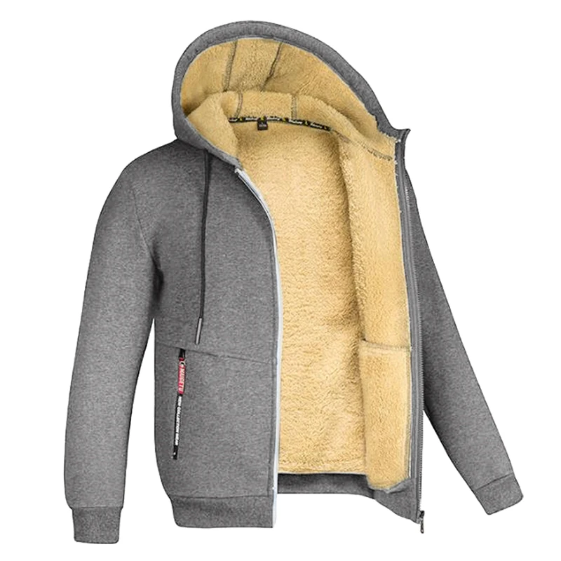 Davy | Men's Sherpa Lined Full Zip Fleece Hoodie