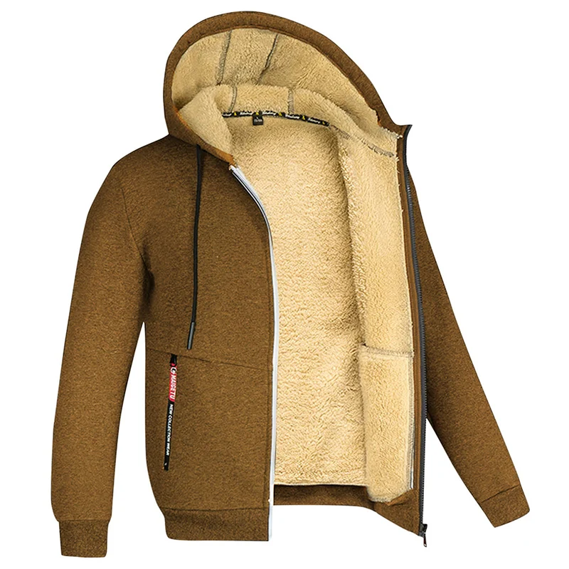 Davy | Men's Sherpa Lined Full Zip Fleece Hoodie