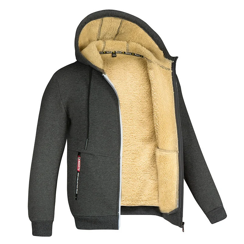 Davy | Men's Sherpa Lined Full Zip Fleece Hoodie
