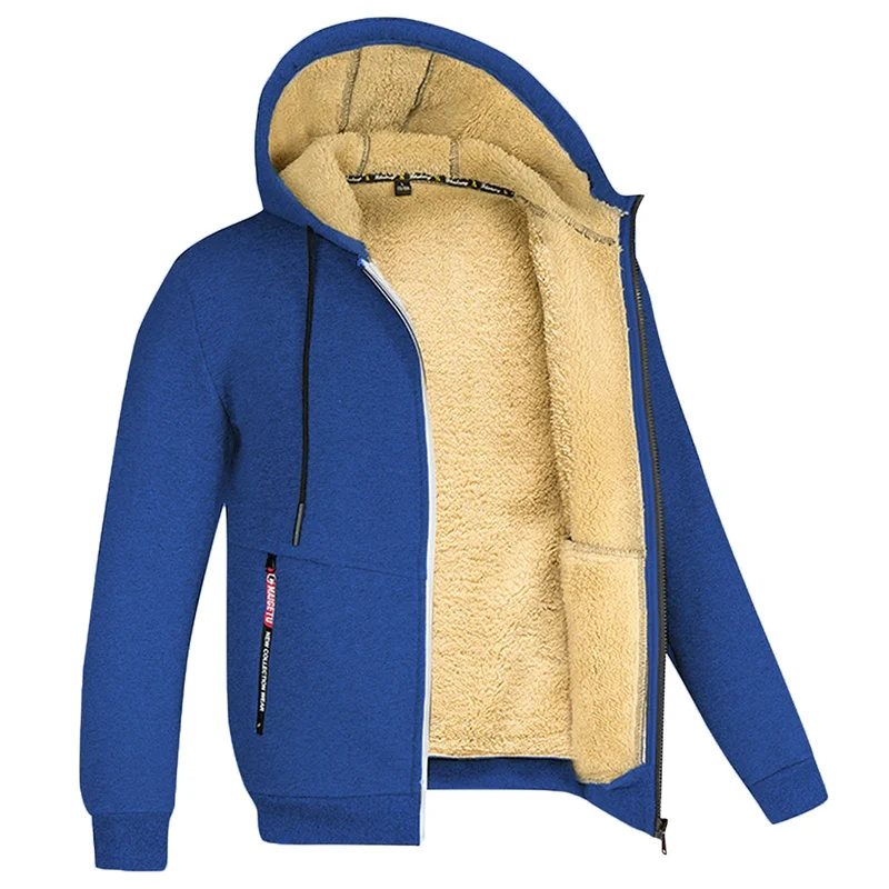 Davy | Men's Sherpa Lined Full Zip Fleece Hoodie