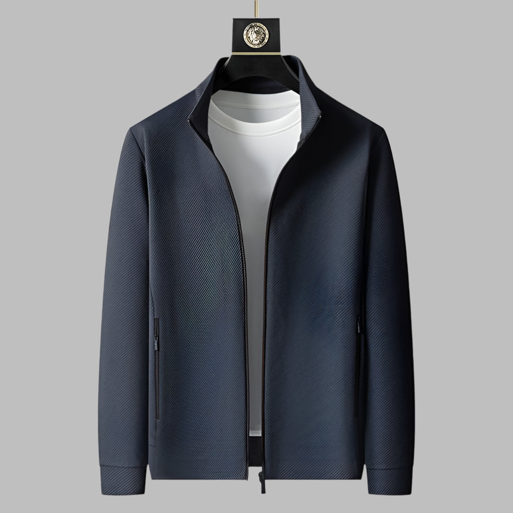 Textured Full Zip Jacket and Pant Set