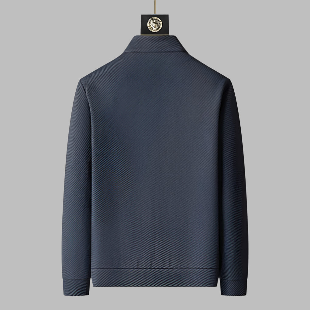 Textured Full Zip Jacket and Pant Set