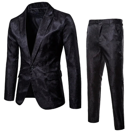 Davy | Men's Jacquard Patterned Suit Set