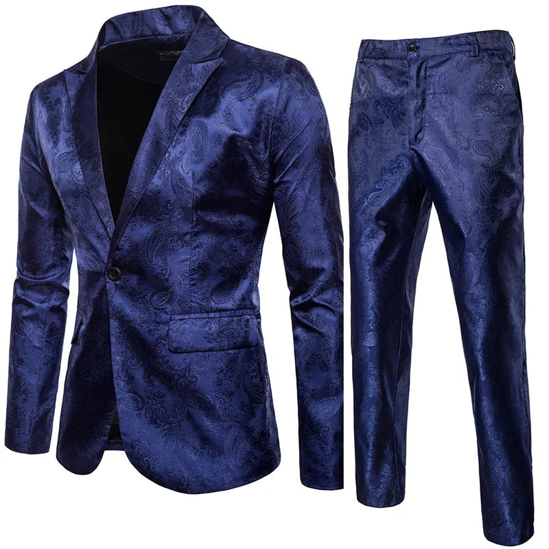 Davy | Men's Jacquard Patterned Suit Set