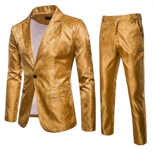 Davy | Men's Jacquard Patterned Suit Set