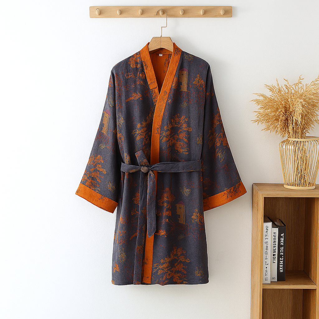 Men's Jacquard Kimono Loungewear