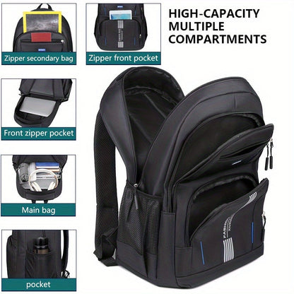 Davy | Men's Laptop Backpack | Striped Front Pocket