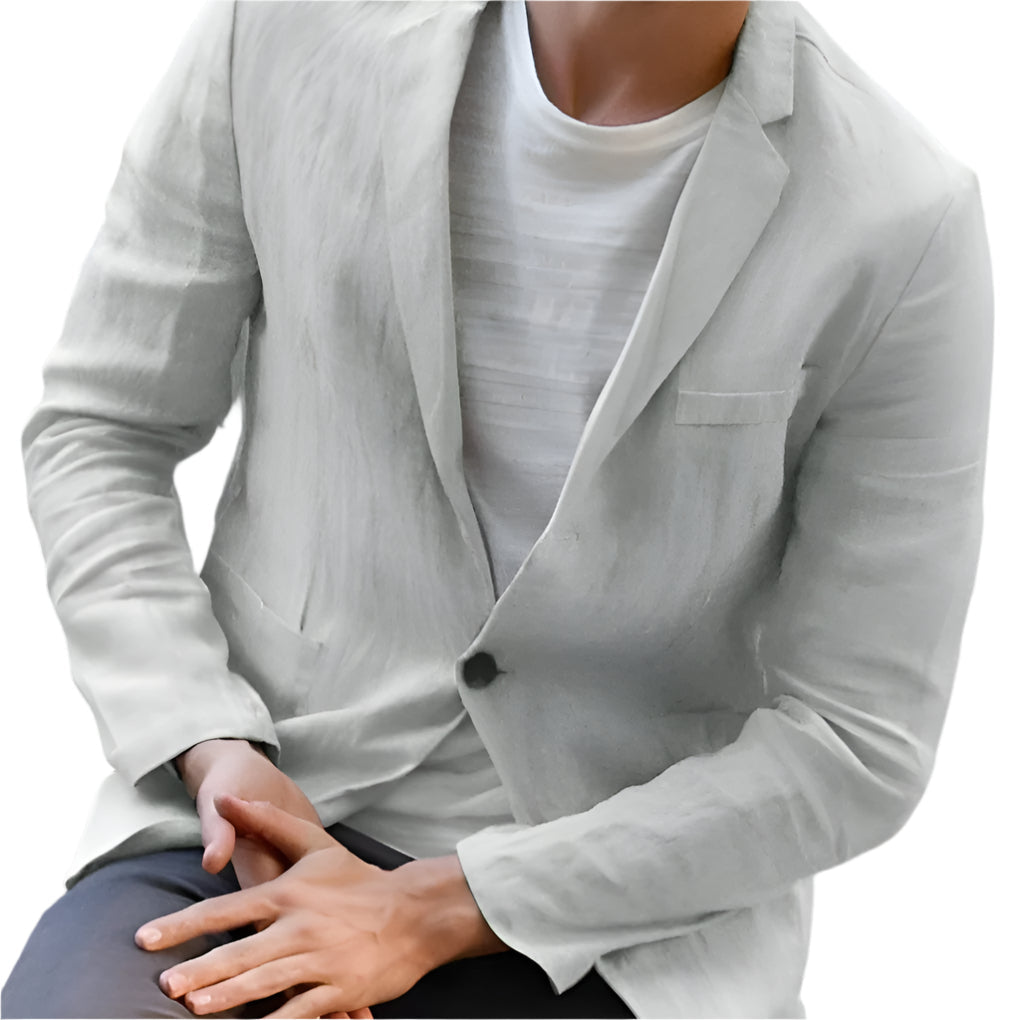 Davy | Men's Single-Breasted Linen Jacket