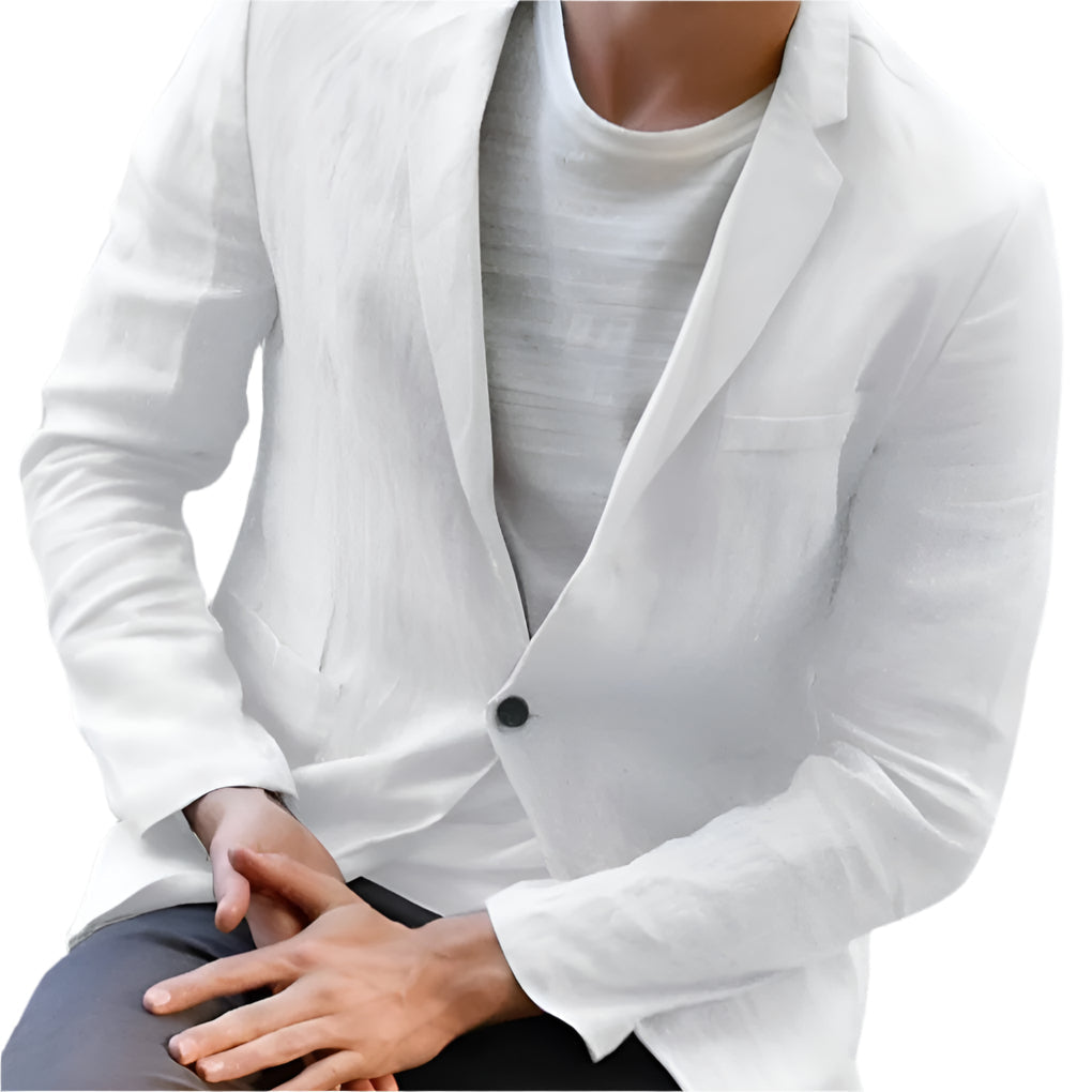 Davy | Men's Single-Breasted Linen Jacket