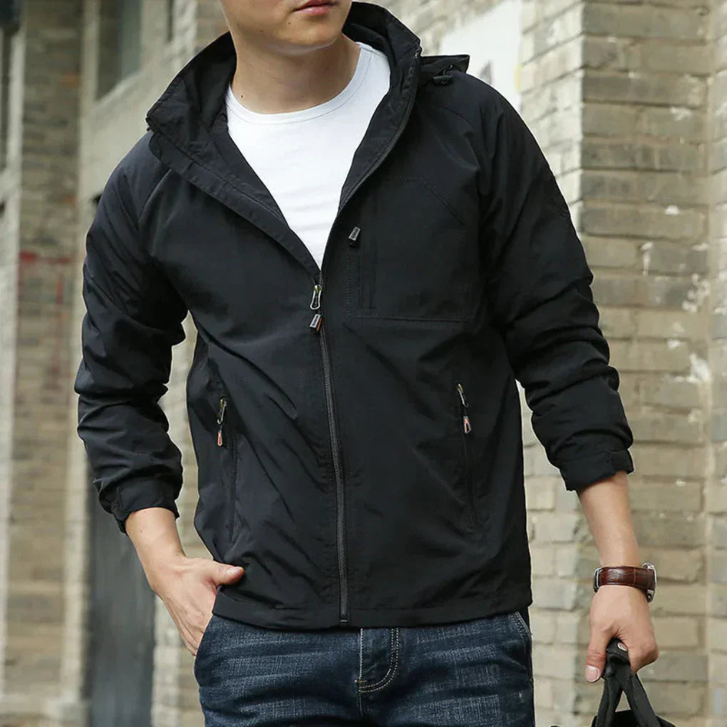 Men's Lightweight Weather-Resistant Windbreaker Jacket