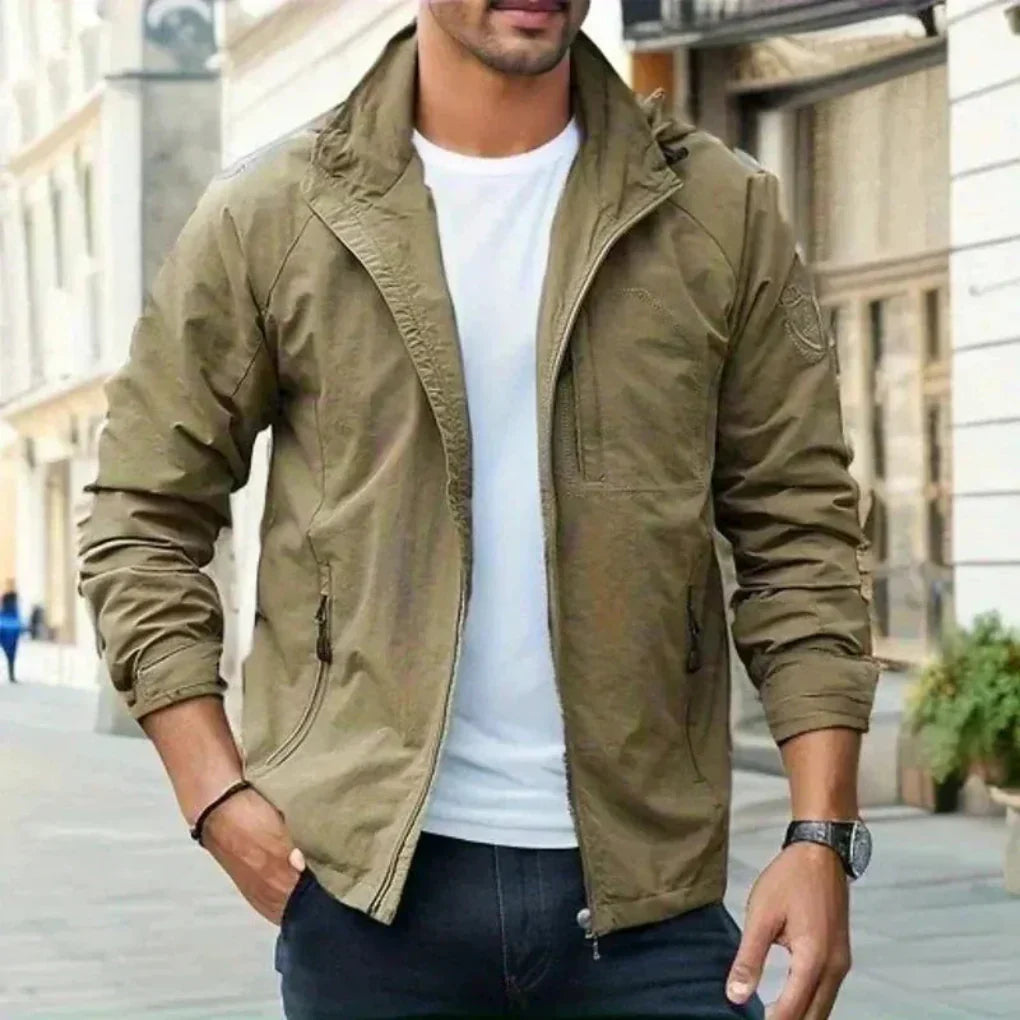 Men's Lightweight Weather-Resistant Windbreaker Jacket