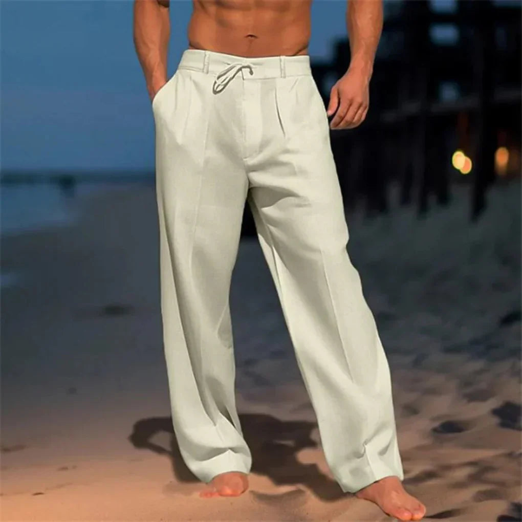 Breathable Linen Blend Trousers