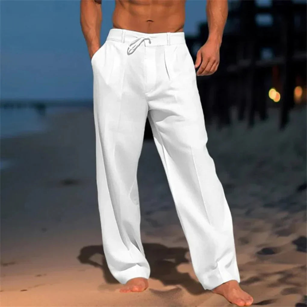 Breathable Linen Blend Trousers