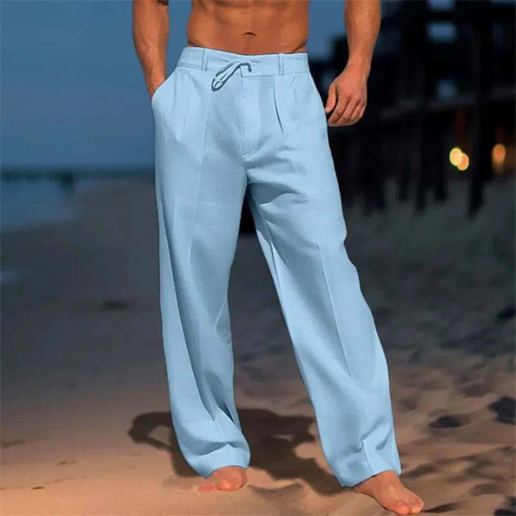 Breathable Linen Blend Trousers