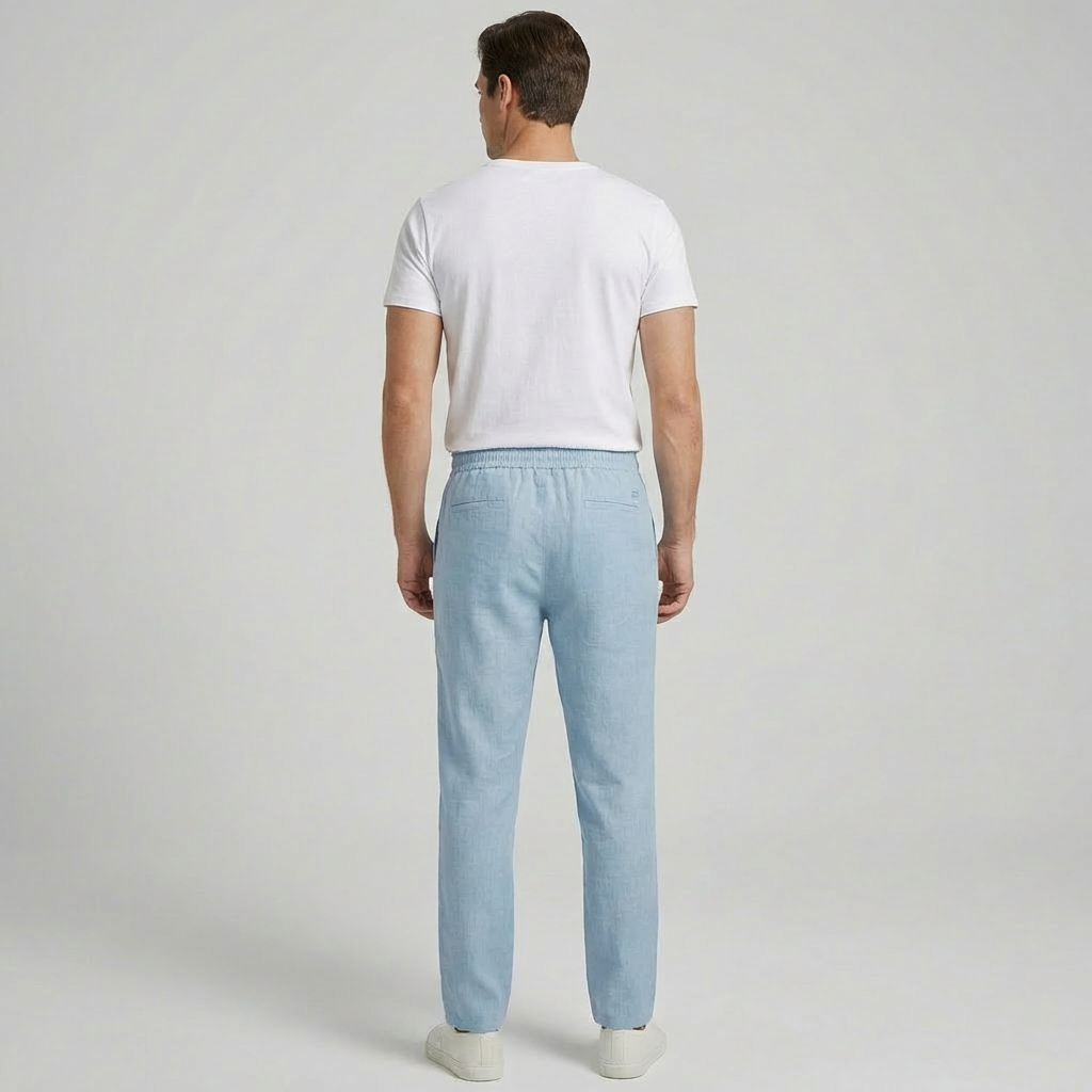 Men's Relaxed Linen Drawstring Pants