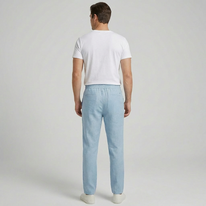 Men's Relaxed Linen Drawstring Pants