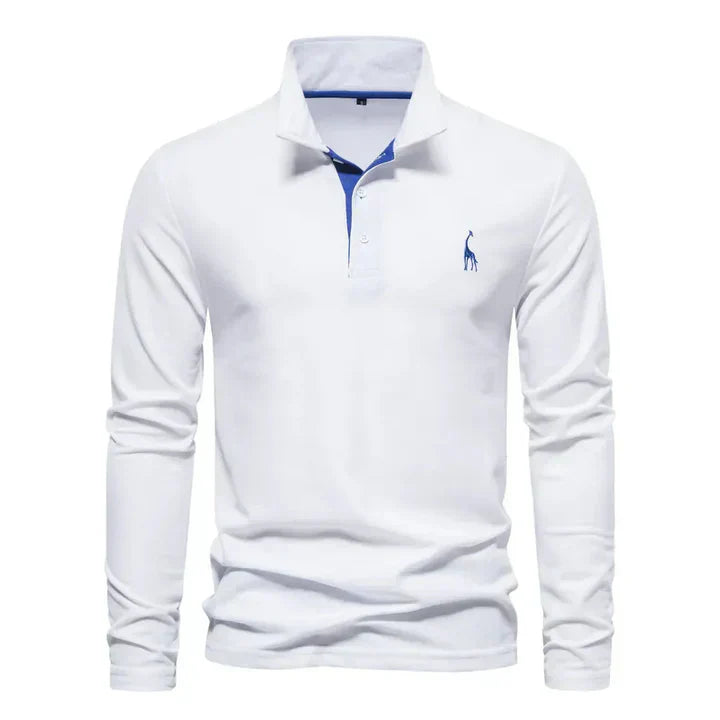 Davy | Men's Classic Long-Sleeve Embroidered Polo Shirt