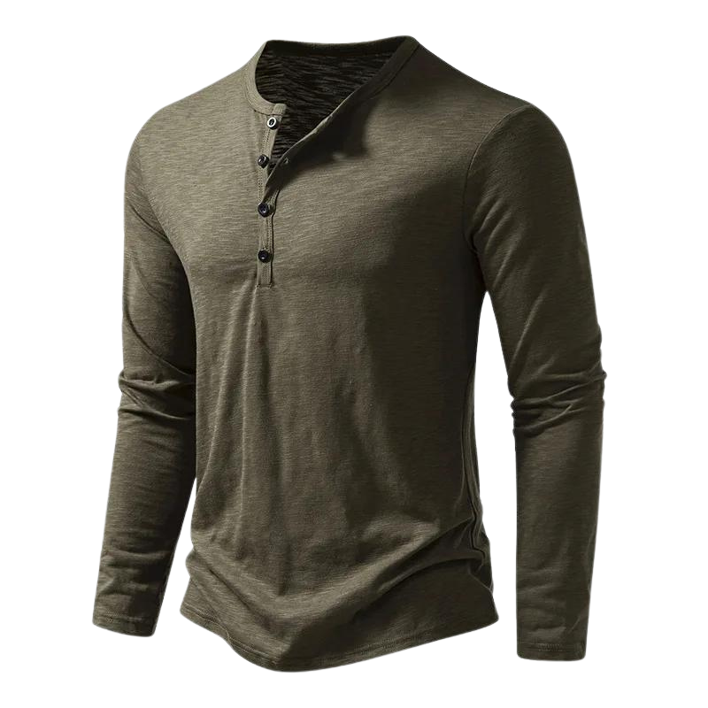 Davy | Men's Long Sleeve Henley Shirt