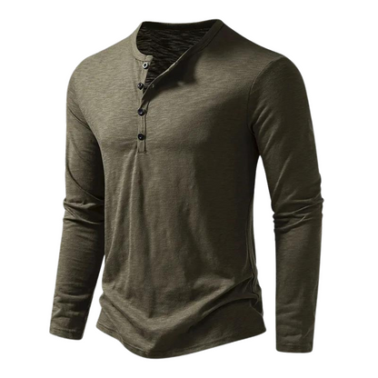 Davy | Men's Long Sleeve Henley Shirt