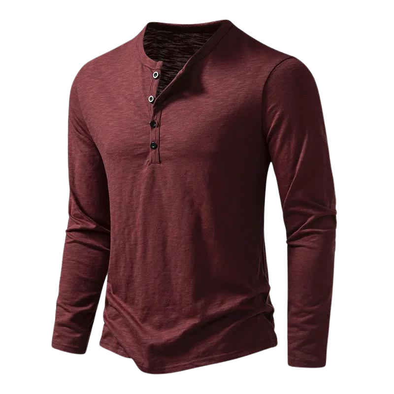 Davy | Men's Long Sleeve Henley Shirt