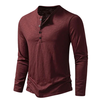 Davy | Men's Long Sleeve Henley Shirt