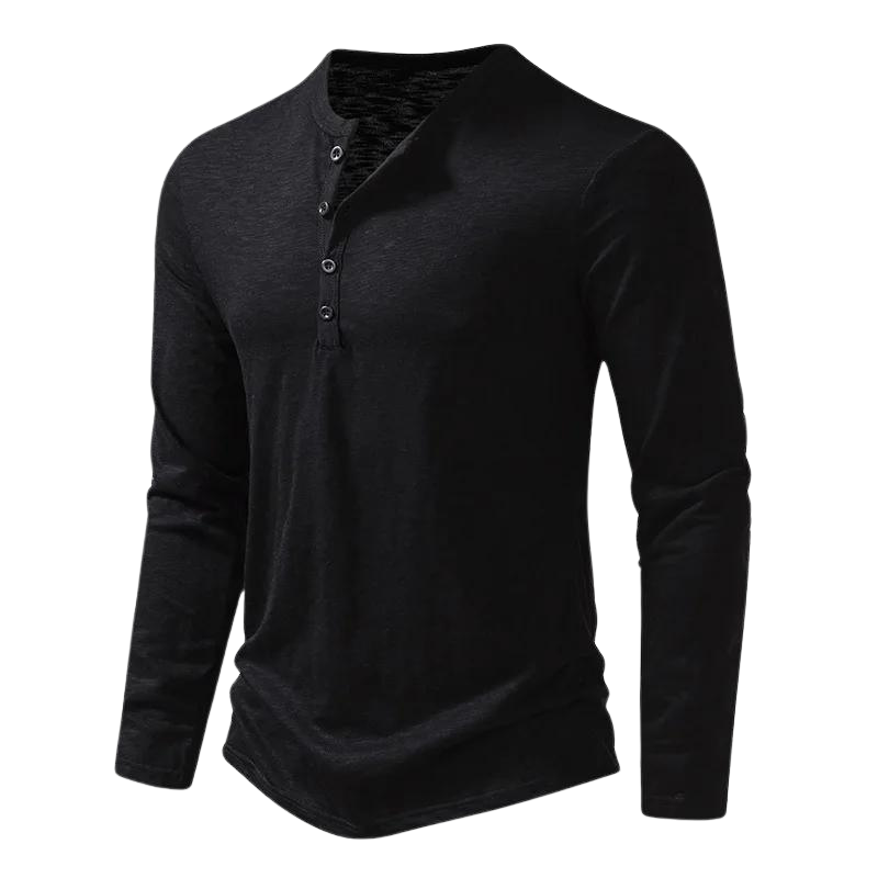 Davy | Men's Long Sleeve Henley Shirt
