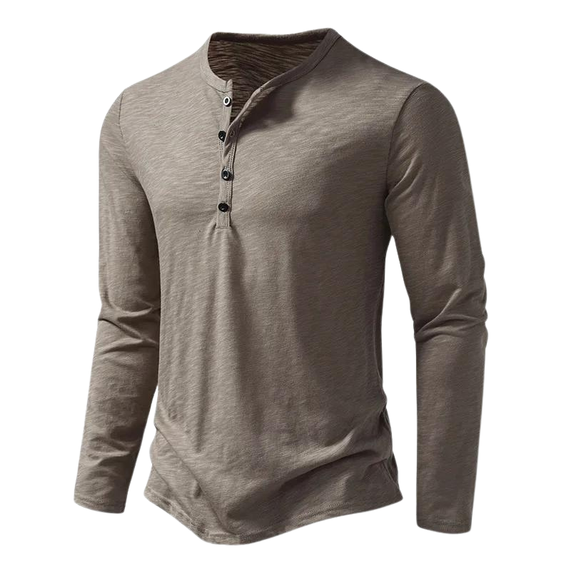 Davy | Men's Long Sleeve Henley Shirt