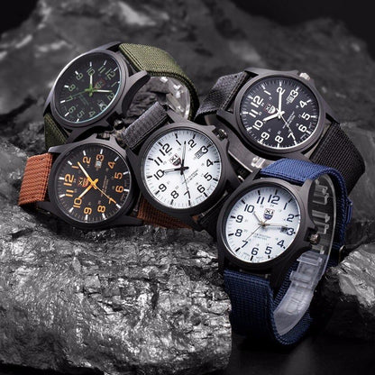 Davy | Men's Military Style Watch with Luminous Dial