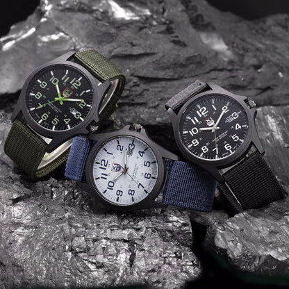 Davy | Men's Military Style Watch with Luminous Dial