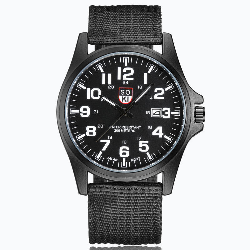 Davy | Men's Military Style Watch with Luminous Dial