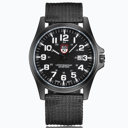 Davy | Men's Military Style Watch with Luminous Dial