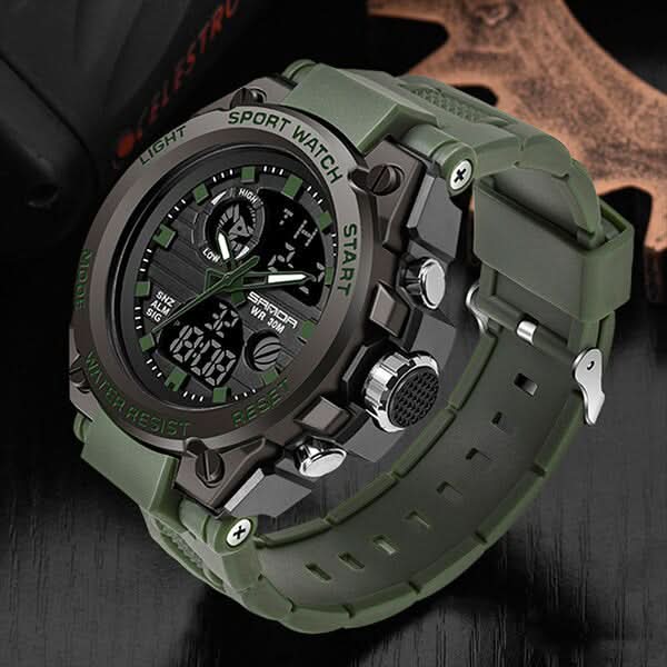 Davy | Men’s Military Watch with Analog Digital Display and Features
