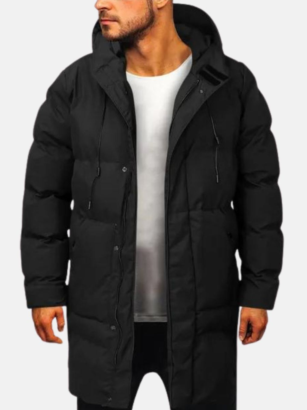 Men's Insulated Hooded Parka for Cold Weather