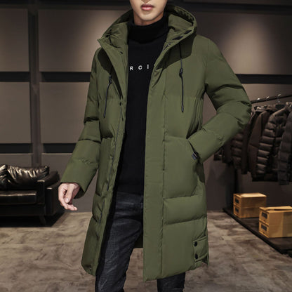 Men's Insulated Hooded Parka for Cold Weather
